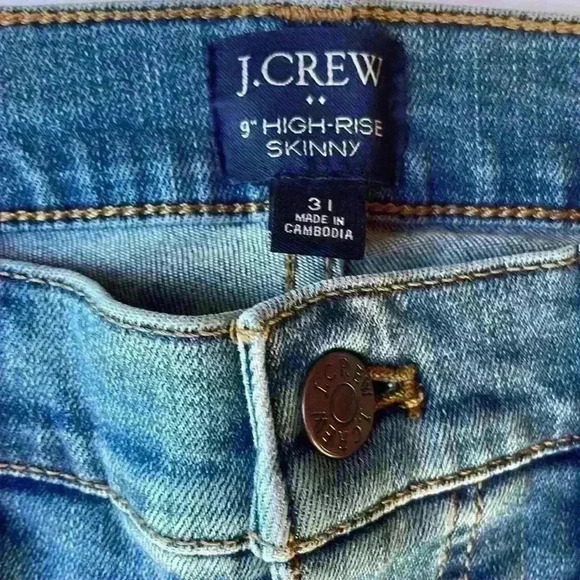 J Crew Factory button fly medium wash skinny jeans - Picture 4 of 6